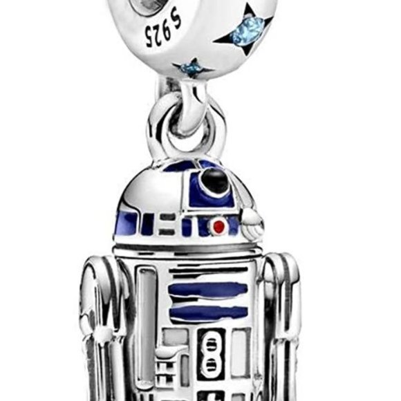 Sterling Silver Star Wars R2-D2 Dangle Charm - Picture 6 of 8